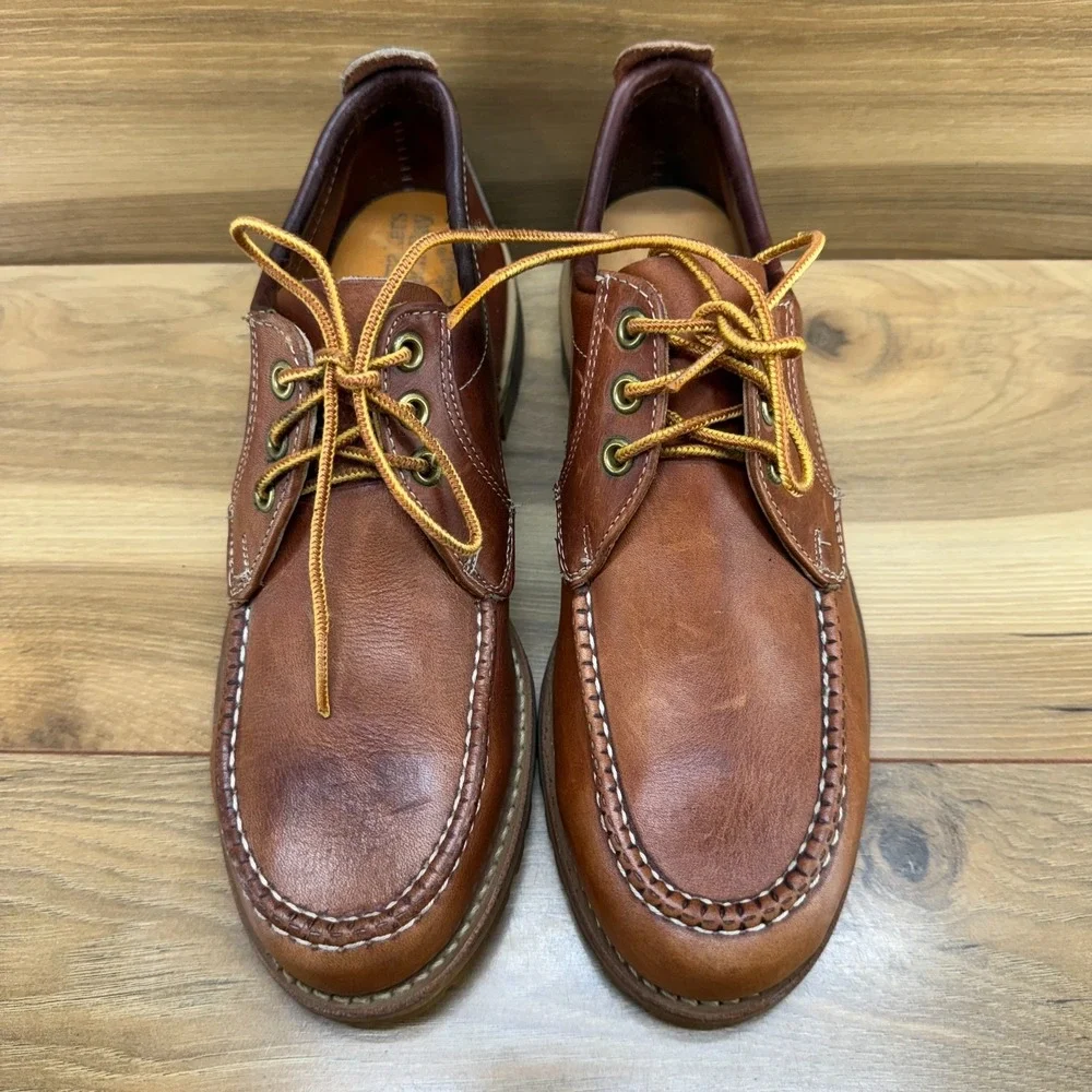 The Boot Makers of Sturgeon Bay Mens Oxfords 8 D Brown Leather Moc Toe